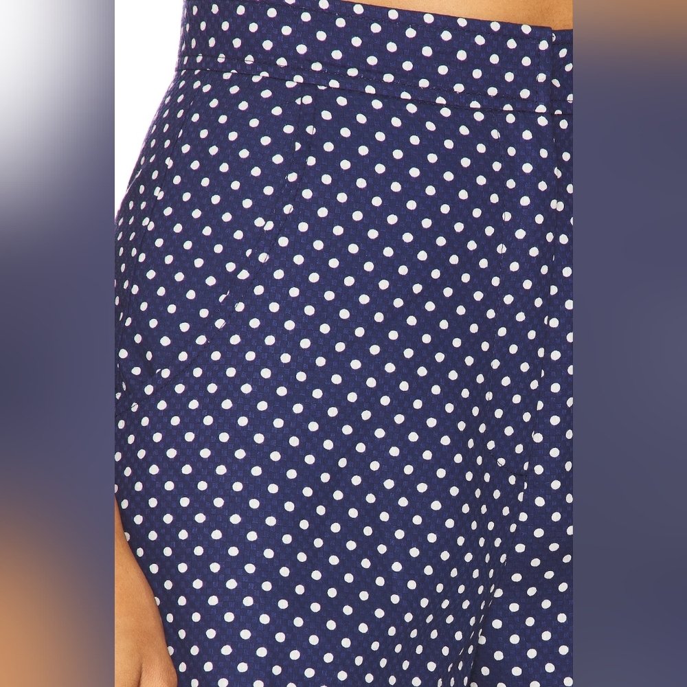 NWT Amanda Uprichard REEVES Short Shorts in Navy Polka Dot - Sz Medium - Picture 7 of 11